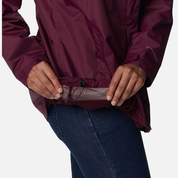 Columbia Arcadia Il Rain Jacket Women's Plus 3X Maroon - Picture 11 of 14